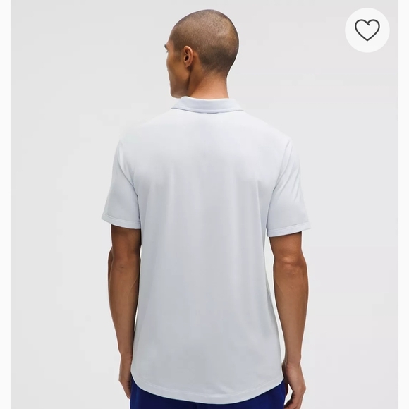 NWT Lululemon athletica Men's Heathered Starch Blue Polo Shirt SZ XL - Picture 3 of 10